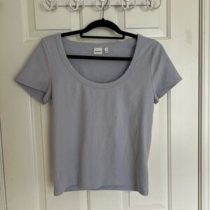 Aritzia Sunday Best periwinkle scoop neck top